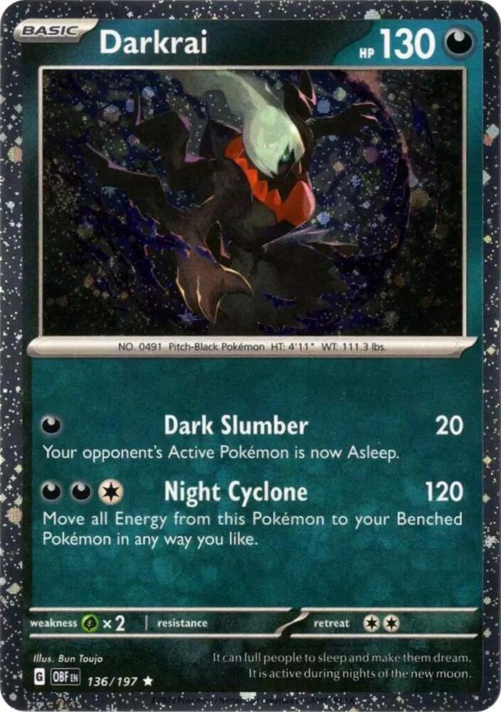 Darkrai - (OBF) #136 (Cosmo Holo) - SV: Obsidian Flames (SVP)