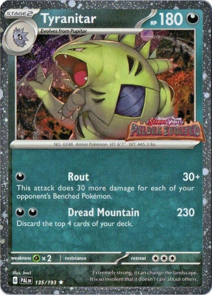 Tyranitar - (PAL) #135 (Stamped Holo) - SV: Paldea Evolved (SVP)