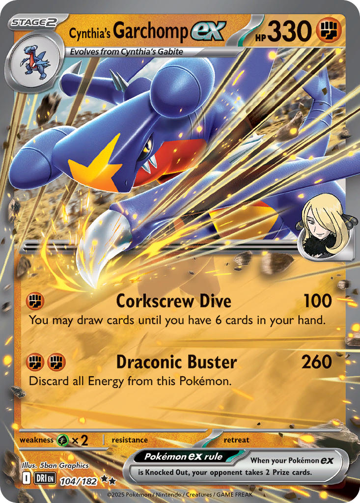 Cynthia’s Garchomp ex · Destined Rivals (DRI) #104
