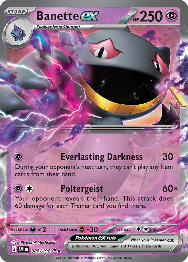 Banette ex · Scarlet & Violet (SVI) #088