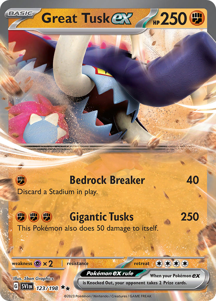 Great Tusk ex · Scarlet & Violet (SVI) #123
