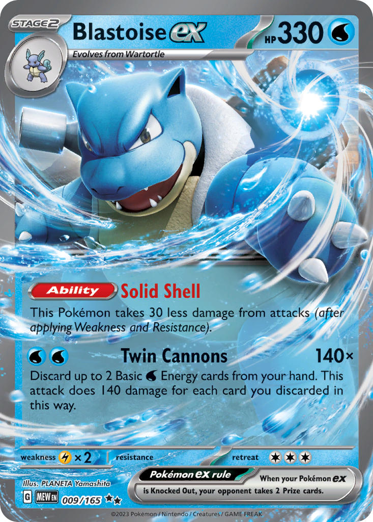Blastoise ex · 151 (MEW) #009