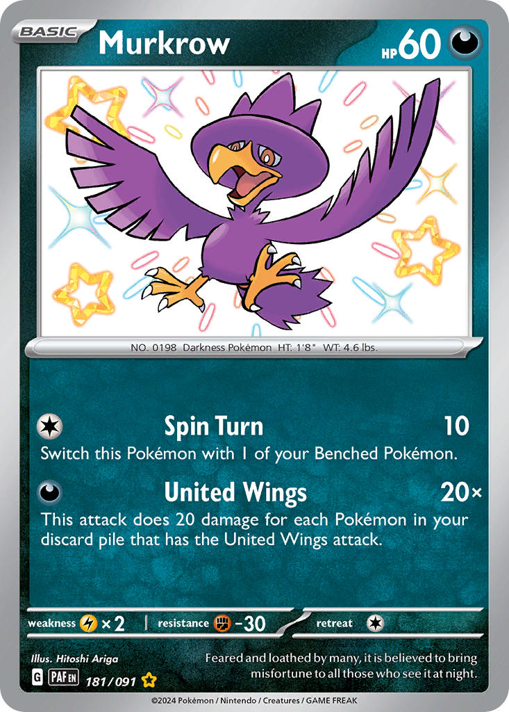 Murkrow · Paldean Fates (PAF) #181