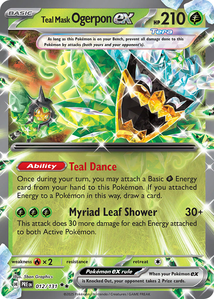 Teal Mask Ogerpon ex · Prismatic Evolutions (PRE) #012