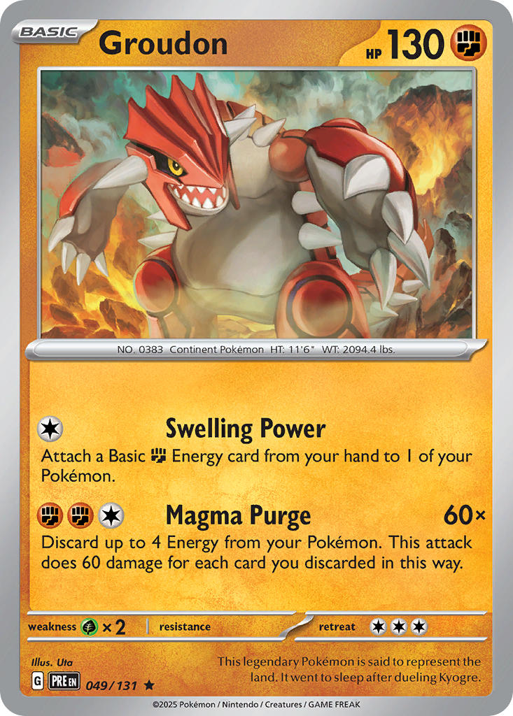 Groudon (Poke Ball Pattern) - Prismatic Evolutions (PRE) #049
