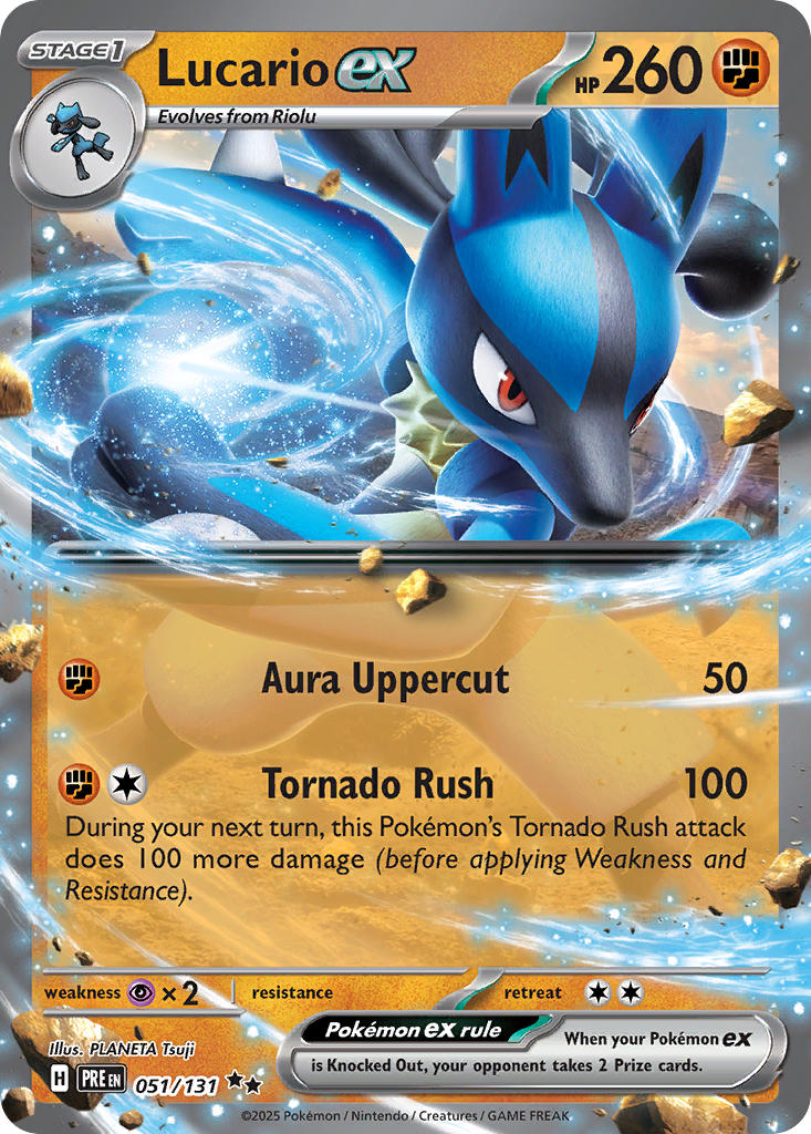 Lucario ex · Prismatic Evolutions (PRE) #051