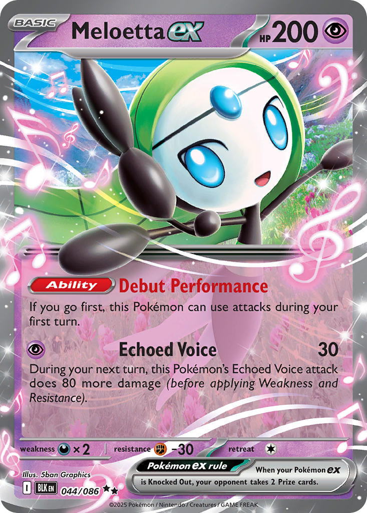 Meloetta ex · Black Bolt (BLK) #044