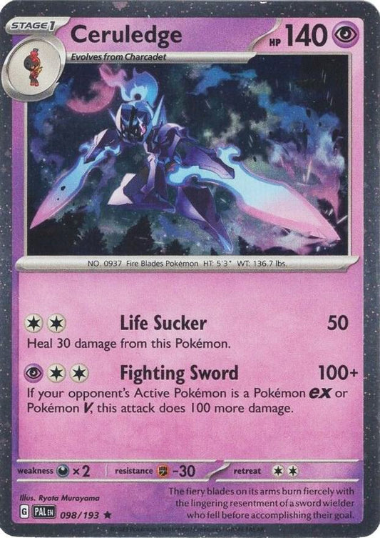 Ceruledge - (PAL) #098 (Cosmo Holo) - SV: Paldea Evolved (SVP)