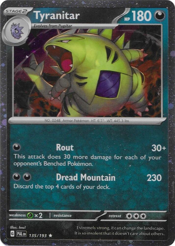 Tyranitar - (PAL) #135 (Cosmo Holo) - SV: Paldea Evolved (SVP)