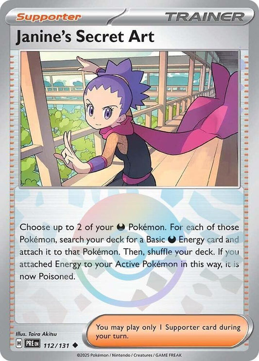 Janine’s Secret Art (Poke Ball Pattern) - Prismatic Evolutions (PRE) #112