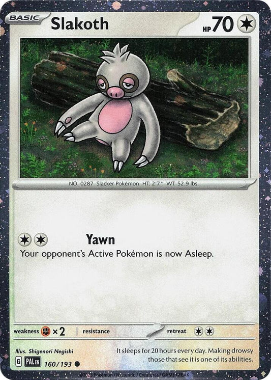 Slakoth - (PAL) #160 (Cosmo Holo) - SV: Paldea Evolved (SVP)