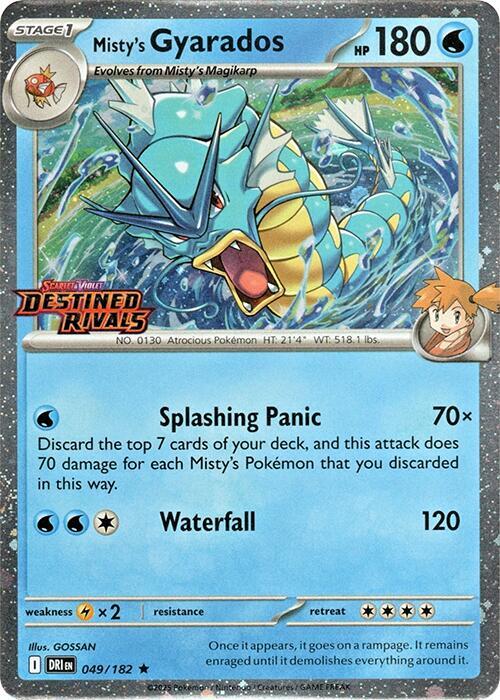Misty's Gyrados - (DRI) #049 (Stamped Holo) - SV: Destined Rivals (SVP)