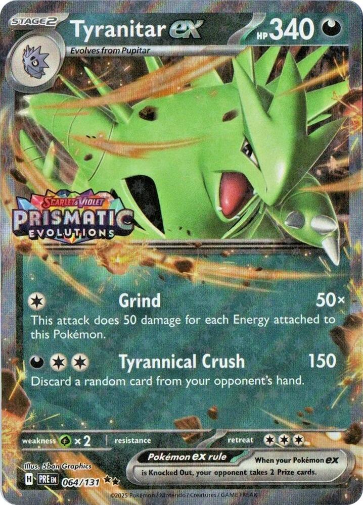 Tyranitar ex - (PRE) #064 - SV: Prismatic Evolutions (SVP)