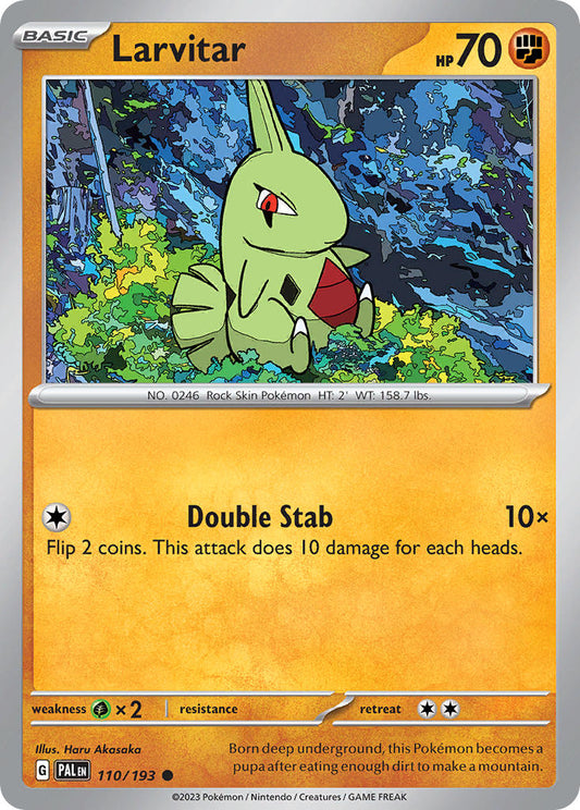 Larvitar - (PAL) #110 (Cosmo Holo) - SV: Paldea Evolved (SVP)