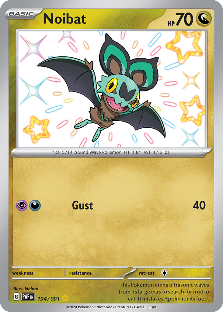 Noibat · Paldean Fates (PAF) #194