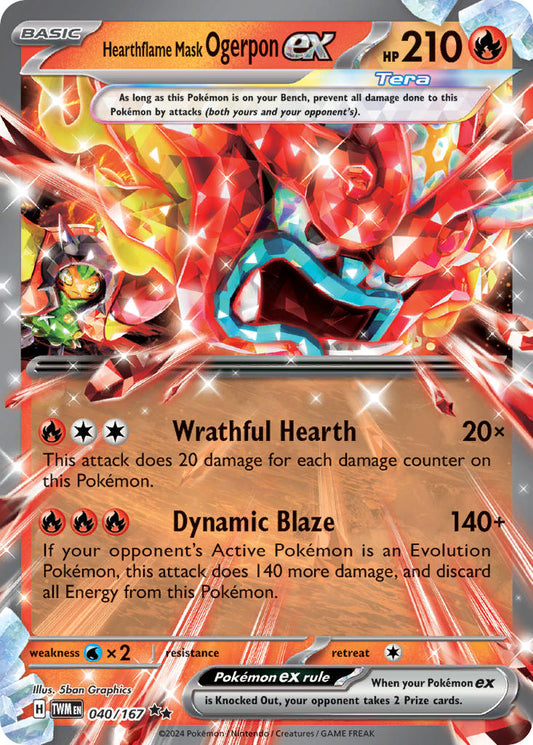 Hearthflame Mask Ogerpon ex · Twilight Masquerade (TWM) #040