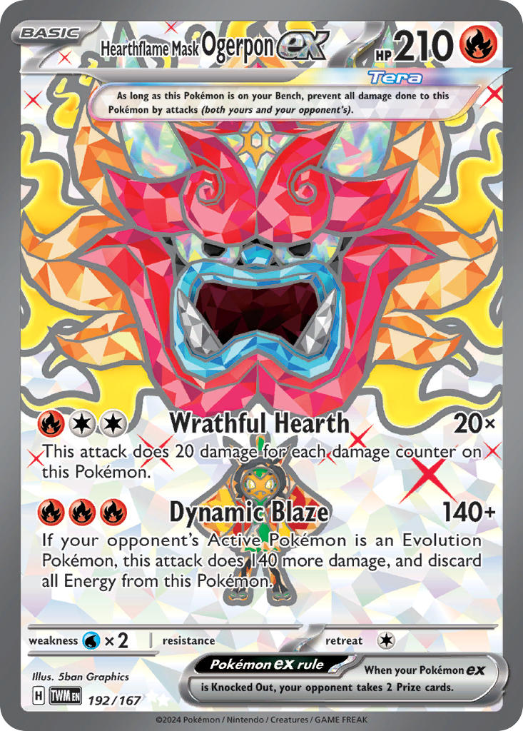 Hearthflame Mask Ogerpon ex · Twilight Masquerade (TWM) #192