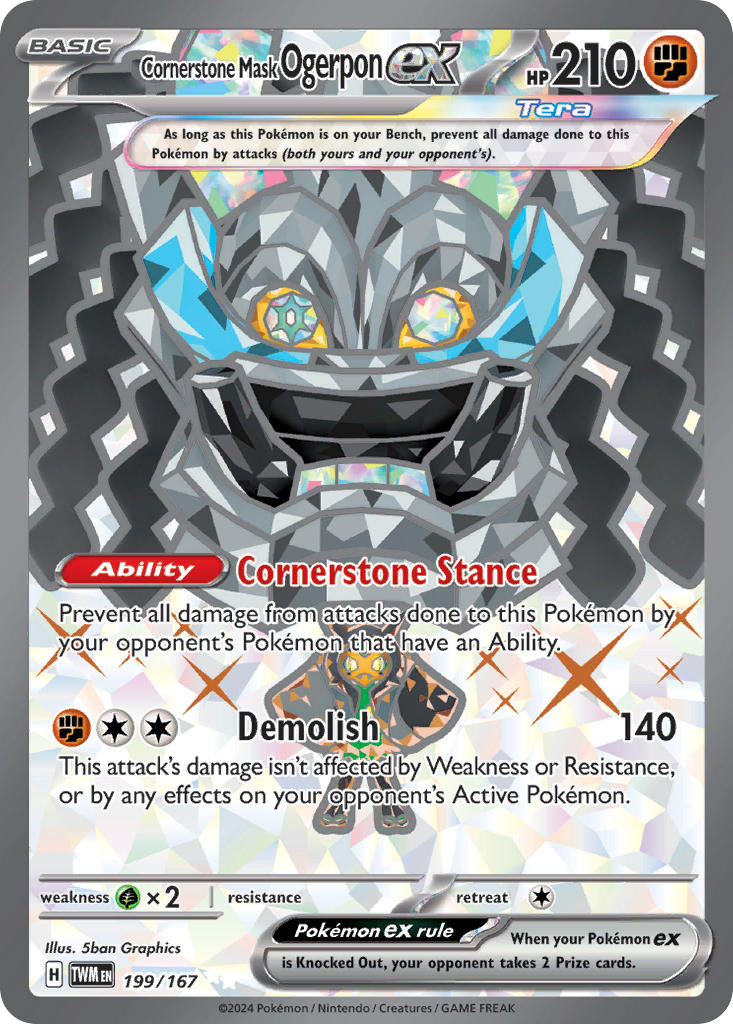 Cornerstone Mask Ogerpon ex · Twilight Masquerade (TWM) #199