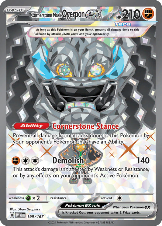 Cornerstone Mask Ogerpon ex · Twilight Masquerade (TWM) #199