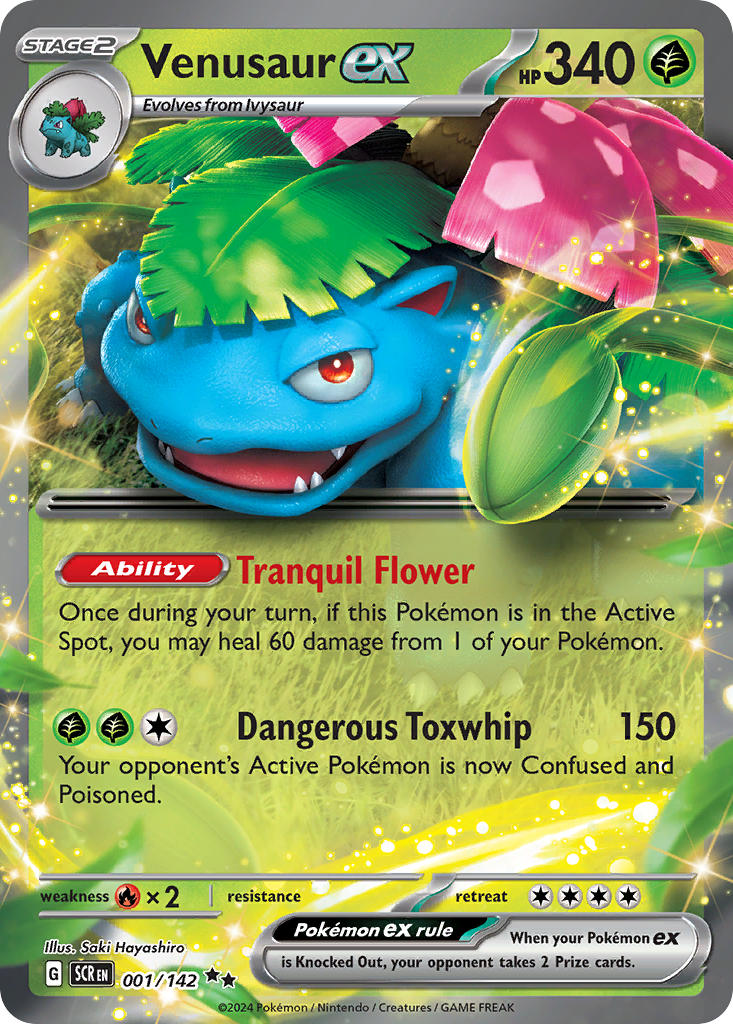 Venusaur ex · Stellar Crown (SCR) #001