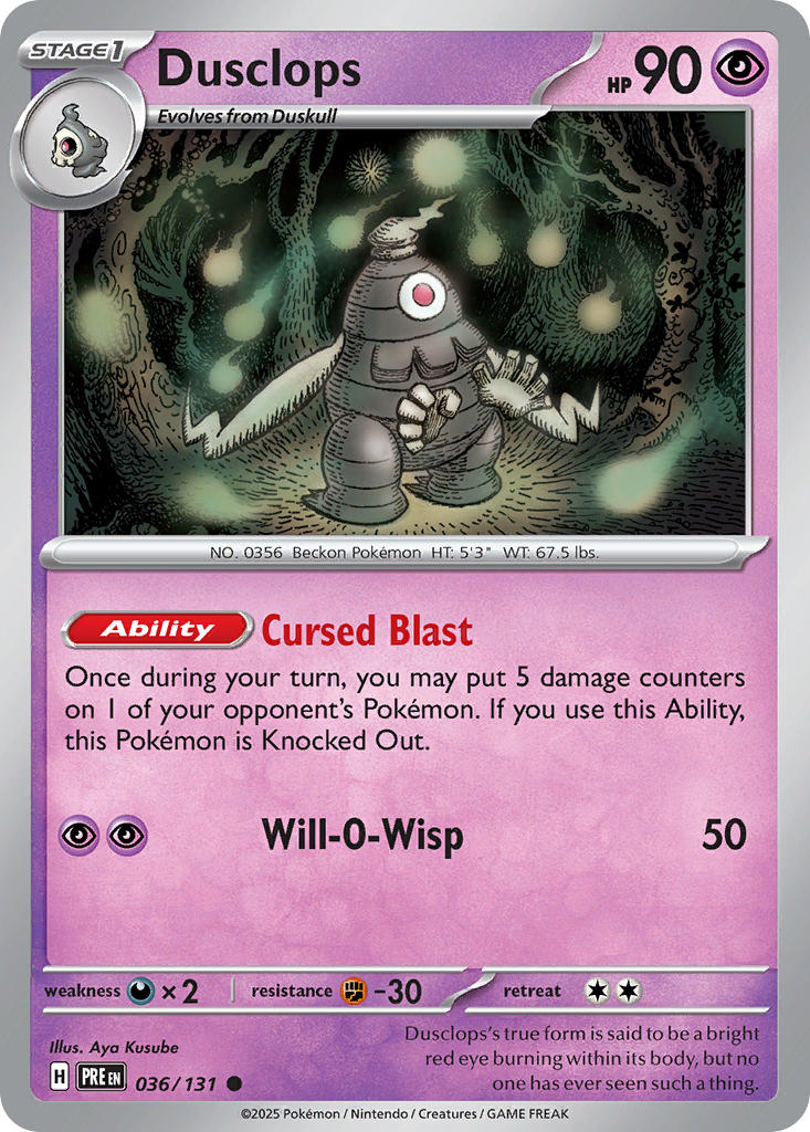 Dusclops (Poke Ball Pattern) - Prismatic Evolutions (PRE) #136