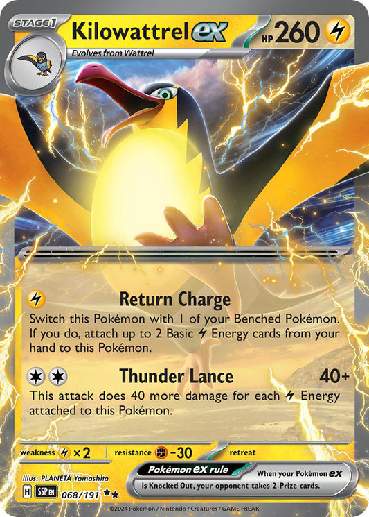 Kilowattrel ex · Surging Sparks (SSP) #068